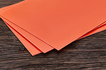 G10 spacer оранжево-красный, лист 250×130×3,0±0,2мм