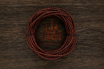 Кожаный плетенный шнурок 4,0мм (антик), кратно 1м