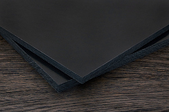 Текстолит чёрный, плетение холст, лист 280×270×10мм