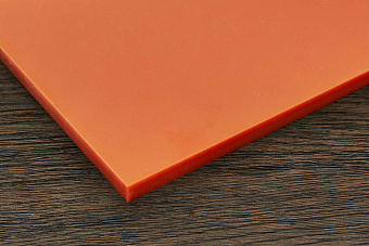 G10 лист 250×130×8(+)мм, оранжево-красный