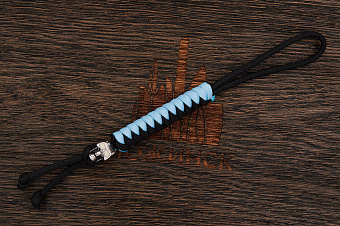 Темляк для ножа 'M "Змейка" с подвеской (Black, Blue 'fluor')