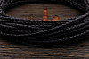 Кожаный плетенный шнурок 3,0мм (тёмно-коричневый), кратно 1м - фото №2