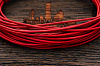 Кожаный шнурок 2мм, отрез кратно 1м (красный) - фото №2