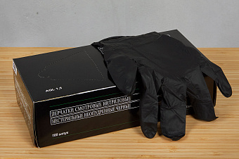 Перчатки нитриловые Black Edition, размер L (100шт)