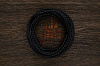 Кожаный плетенный шнурок 4,0мм, отрез кратно 1м (черный) - фото №1