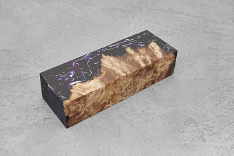 Гибрид из акрила и стабилизированной древесины, блок 131×47×31мм