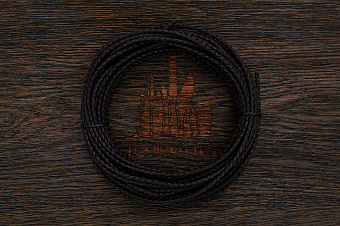 Кожаный плетенный шнурок 3,0мм (тёмно-коричневый), кратно 1м