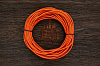 Кожаный шнурок 3мм (оранжевый), кратно 1м - фото №1
