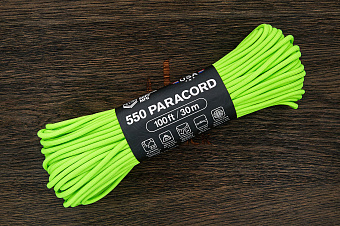 Паракорд 550 neon green, 1 метр