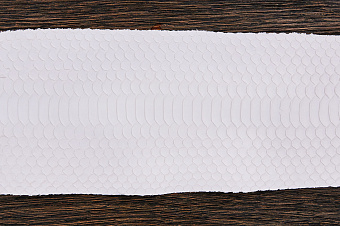 Шкурка змеи, 900×60-75мм (белая глянцевая)