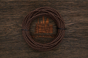 Кожаный плетенный шнурок 3,0мм, отрез кратно 1м (бежево-коричневый)