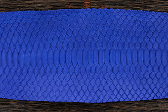 Шкурка змеи, 950×65-80мм (синяя матовая)