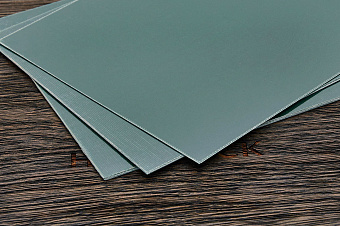 G10 spacer зелёный, лист 250×130×1,0±0,1мм
