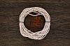 Кожаный плетенный шнурок 3,0мм, отрез кратно 1м (бежево-белый) - фото №1