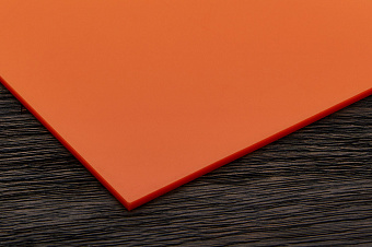 Оргстекло оранжевое, лист 130×130×3мм