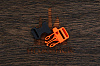 Застежка-фастекс со свистком 28×40мм. Гамма-3 (оранжево-чёрный) - фото №2