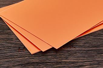 G10 spacer оранжевый, лист 250×130×1,0±0,1мм