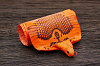 Шкурка змеи с головой, 940×100мм (оранжевая глянцевая) - фото №1