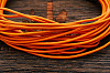 Кожаный шнурок 2мм (оранжевый), кратно 1м - фото №2
