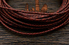 Кожаный плетенный шнурок 3,0мм (антик), кратно 1м - фото №2