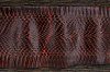 Шкурка змеи с головой, 1050×75-105мм (темно-коричневая  глянцевая) - фото №2