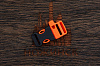 Застежка-фастекс со свистком 28×40мм. Гамма-3 (оранжево-чёрный) - фото №1