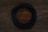 Кожаный плетенный шнурок 3,0мм (чёрный), кратно 1м - фото №1