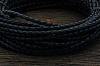 Кожаный плетенный шнурок 4,0мм, отрез кратно 1м (черный) - фото №2
