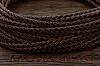 Кожаный плетенный шнурок 3,0мм, отрез кратно 1м (бежево-коричневый) - фото №2