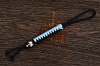 Темляк для ножа 'M "Змейка" с подвеской (Black, Blue 'fluor') - фото №1