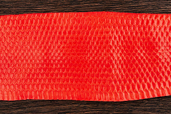 Шкурка змеи, 800×55-85мм (красная глянцевая)