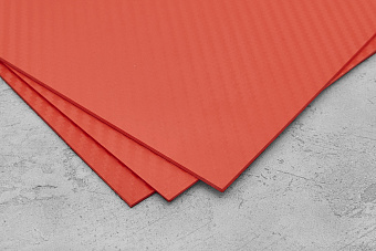 Kydex Carbon (red) 1,52мм, лист 300x200мм