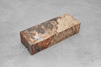 Гибрид из акрила и стабилизированной древесины, блок 131×48×29мм