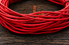 Кожаный шнурок 3мм, отрез кратно 1м (красный) - фото №2