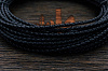 Кожаный плетенный шнурок 3,0мм (чёрный), кратно 1м - фото №2