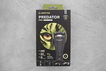 Фонарь Armytek Predator Pro, диод XHP35 HI, тёплый свет